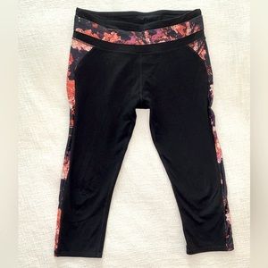 Fabletics black and floral leggings